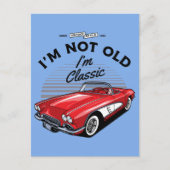 私は歳じゃない私はクラシック!コルベット1961 ポストカード (正面)