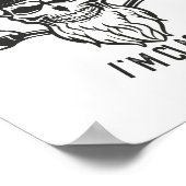 私は歳ではない私はオートバイクラシックバイクもしくは自転車に乗る人 ポスター (角)