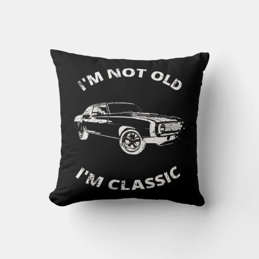 私は歳ではない私はクラシック クッション (正面)