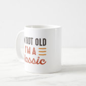 私は歳ではない私はクラシック コーヒーマグカップ (正面左)