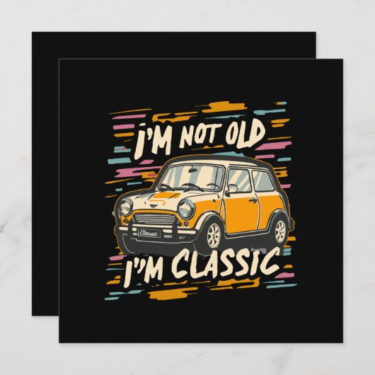 私は歳ではない私はクラシック 招待状 (正面/裏面)