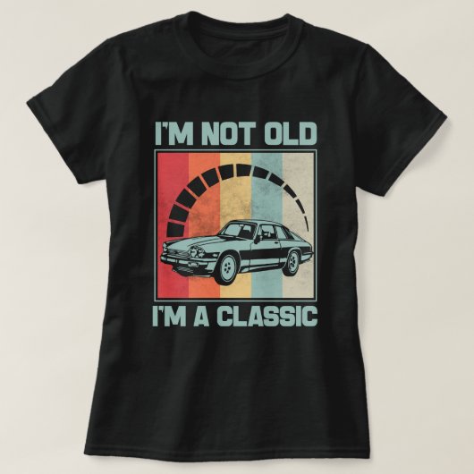 私は歳ではない私はクラシック-JAGUAR XJS Tシャツ (デザイン正面)