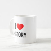 私は歴史が大好きです コーヒーマグカップ (正面左)