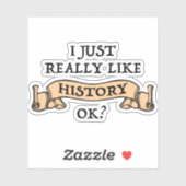 私は歴史が本当に好きなの?履歴おもしろいバフ シール (シート)
