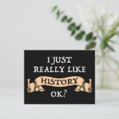 私は歴史が本当に好きなの？履歴おもしろいバフ ポストカード (スタンド正面)