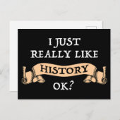 私は歴史が本当に好きなの？履歴おもしろいバフ ポストカード (正面/裏面)
