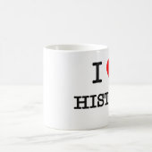 私は歴史を愛します コーヒーマグカップ (中央)