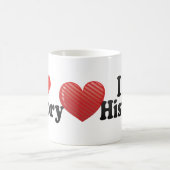 私は歴史を愛します コーヒーマグカップ (中央)