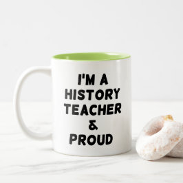 私は歴史先生誇りを持ったで2トーンのコーヒーマグ ツートーンマグカップ