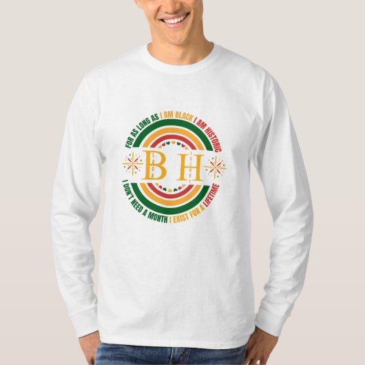 私は歴史的に月が存在する寿命を必要としない Tシャツ (正面)