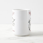 私は死なずに詩篇118に生きる コーヒーマグカップ (中央)