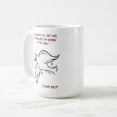 私は死なずに詩篇118に生きる コーヒーマグカップ (正面左)