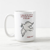 私は死なずに詩篇118に生きる コーヒーマグカップ (左)