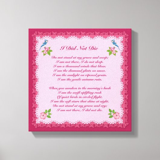 私は死ななかった 喪失 プリント キャンバス (正面)