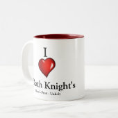 私は死の騎士のマグを愛します ツートーンマグカップ (正面左)