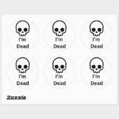 私は死んだステッカー ラウンドシール (シート)