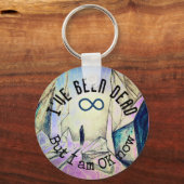 私は死んでいるが、私は今OK生まれ変わり幽霊 キーホルダー (正面)