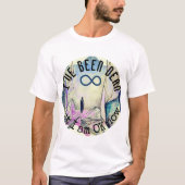 私は死んでいるが、私は今OK生まれ変わり幽霊 Tシャツ (正面)