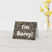 私は残念です。 私は全くしくじりました! カード (黄色い花)