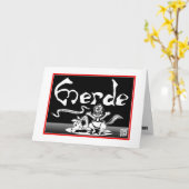 私は残念です: "MERDE " カード (黄色い花)