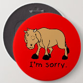 私は残念なブラウンの叫ぶ悲しい泣く子牛のマグの腕時計です 缶バッジ (正面&裏面)