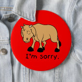 私は残念なブラウンの叫ぶ悲しい泣く子牛のマグの腕時計です 缶バッジ (インサイチュ)