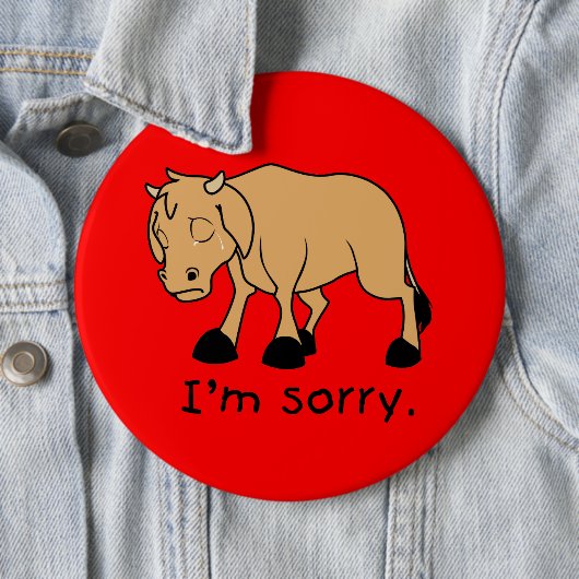 私は残念なブラウンの叫ぶ悲しい泣く子牛のマグの腕時計です 缶バッジ (インサイチュ)