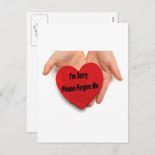私は残念許します私にバレンタイン手をです シーズンポストカード (正面/裏面)