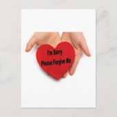 私は残念許します私にバレンタイン手をです シーズンポストカード (正面)