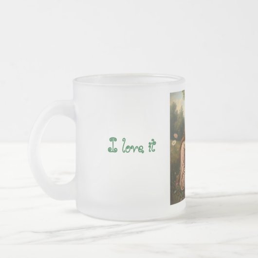 私は母が今まで最高の印刷された事が好パーソナライズされたきだ フロストグラスマグカップ (左)