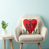 私は母が大好き可愛いバレンタインデー引用文 クッション (椅子)