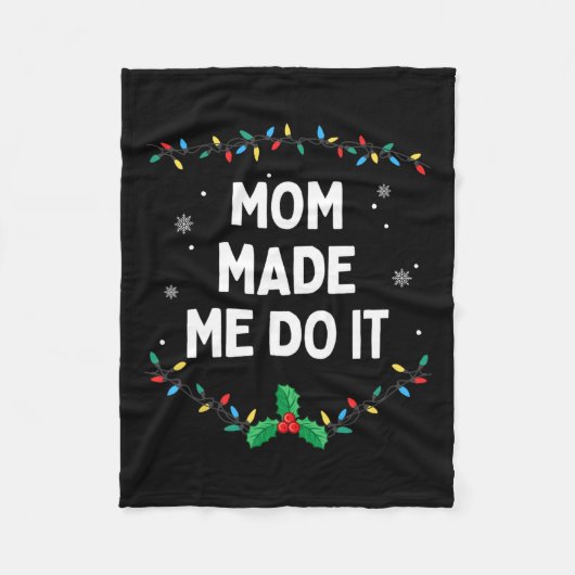 私は母が私を作ったクリスマスの衣装に合わない フリースブランケット (正面)