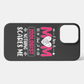 私は母で動物学者だが何も怖くない iPhoneケース (裏面横)