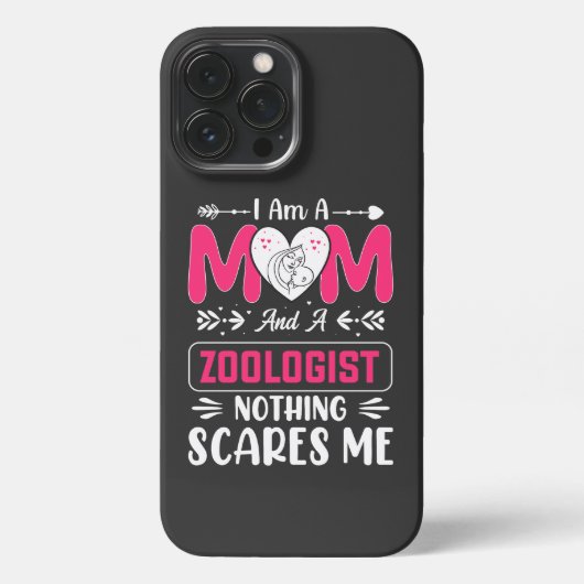 私は母で動物学者だが何も怖くない iPhoneケース (裏面)