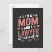 私は母で弁護士だが何も怖くない インビテーションポストカード (正面/裏面)