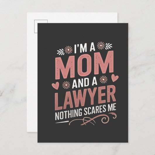 私は母で弁護士だが何も怖くない インビテーションポストカード (正面/裏面)