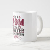 私は母で弁護士だ。何も怖くない ジャンボコーヒーマグカップ (正面右)