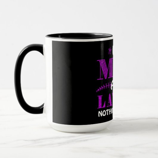 私は母で、弁護士は何も私を怖がらせた。引用文おもしろい マグカップ (左)