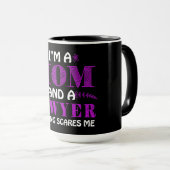 私は母で、弁護士は何も私を怖がらせた。引用文おもしろい マグカップ (正面右)