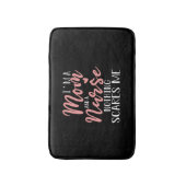 私は母とナース母の日のプレゼント バスマット (正面縦)