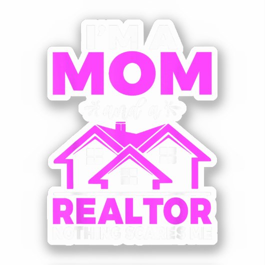 私は母と不動産仲介業者は何も私を怖がらせない不動産仲介業者M シール (正面)