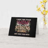 私は母と看護学生の2つのタイトルを持っているフローラ カード (黄色い花)