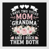 私は母と祖母の可愛い母の日の2つのタイトルを持っている ウィンドウサイン (シート)