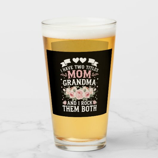 私は母と祖母の可愛い母の日の2つのタイトルを持っている タンブラーグラス (ドリンク正面)