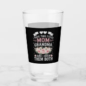私は母と祖母の可愛い母の日の2つのタイトルを持っている タンブラーグラス (正面)