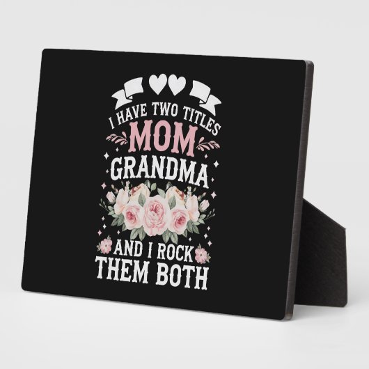 私は母と祖母の可愛い母の日の2つのタイトルを持っている フォトプラーク (側面)