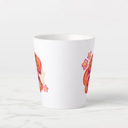 私は母になるとは夢にも思わなすごいクールい カフェラテマグ (正面)