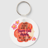 私は母になるとは夢にも思わなすごいクールい キーホルダー (正面)