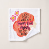 私は母になるとは夢にも思わなすごいクールい バスタオルセット (ウォッシュタオル)