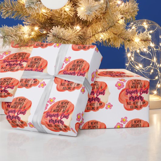 私は母になるとは夢にも思わなすごいクールい ラッピングペーパー (クリスマス)